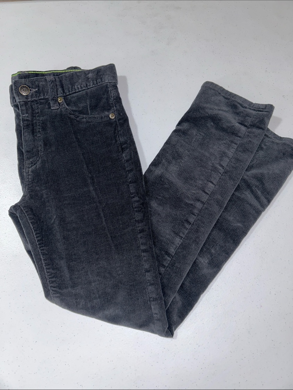 Crewcuts Boy’s Gray Stretch Corduroy Straight Leg Pants Size 10